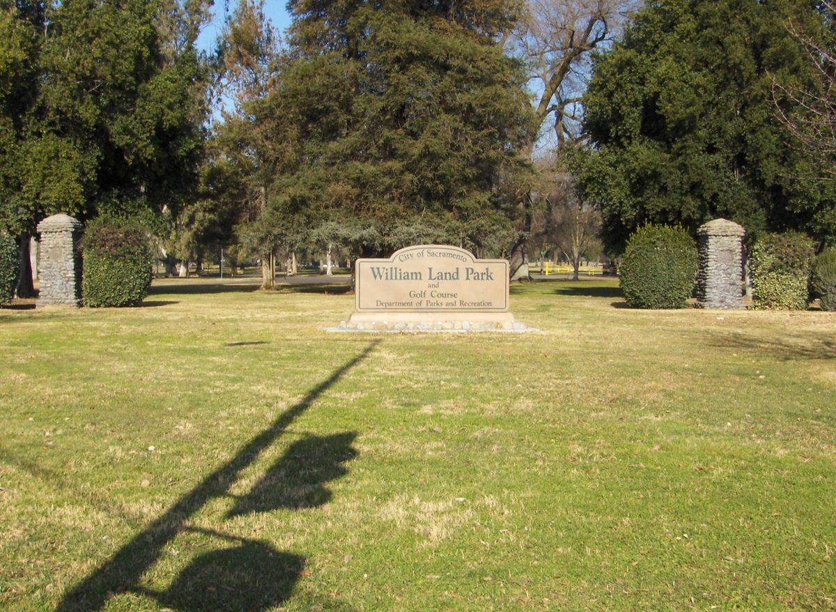 Stone pillars at Sutterville Road and Freeport Boulevard
